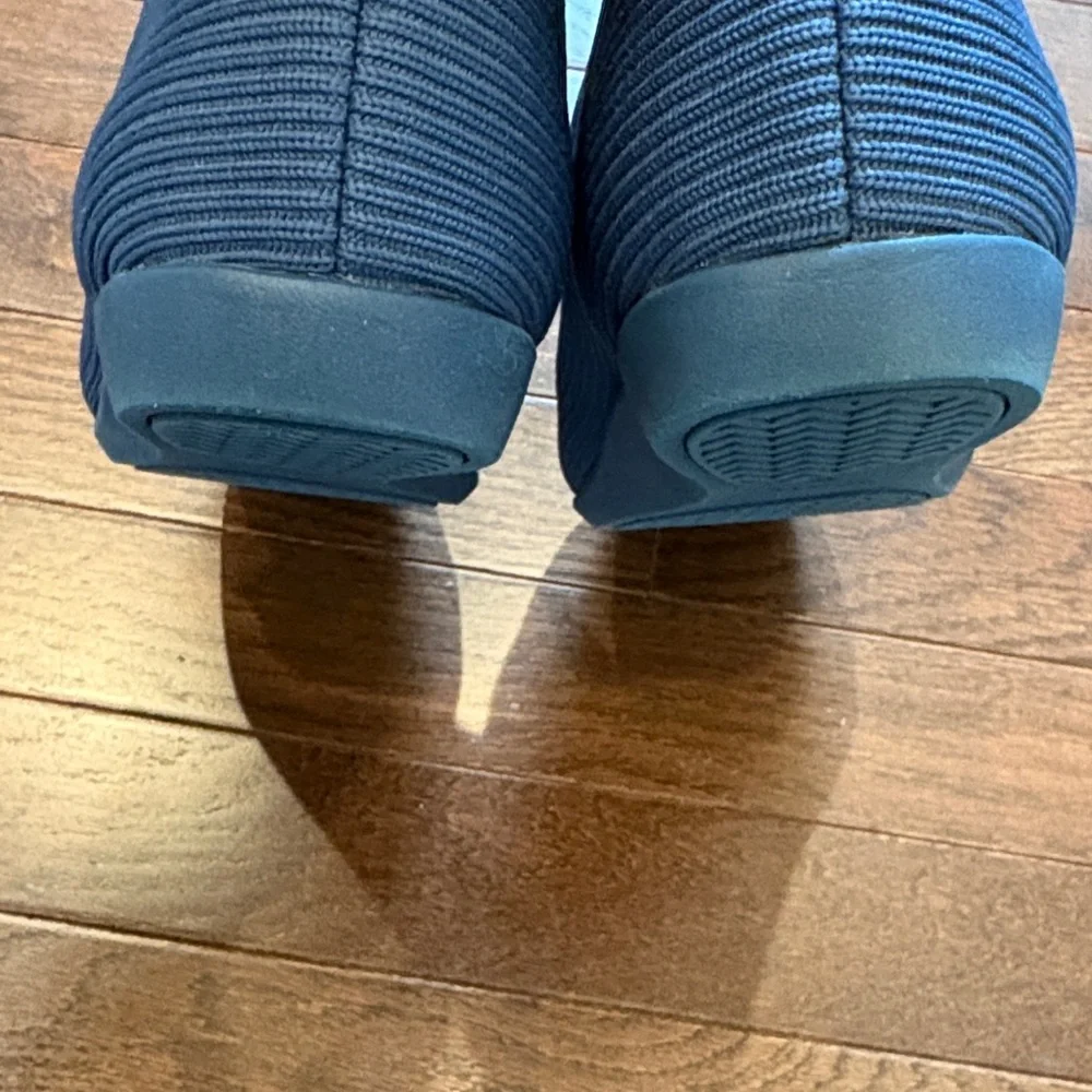 VIVAIA Margot Ballet Flats NWOB Square Toe V Cut Knit Navy Blue Size 40 (9-9.5) - Picture 10 of 13